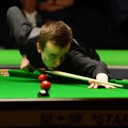 Ashley Hugill was beaten 6-2 by Anthony McGill at the Barbican this morning. Picture: Anthony Chappel-Ross