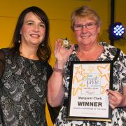 UNSUNG HERO: Margaret Clark won the Charity Fundraiser of the Year Award last year, and received it from Carmell Walshpartner at Pryers Solicitors						Picture: David Harrison