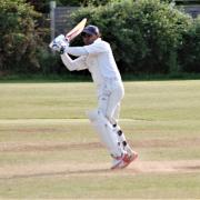 Faz Ansar in action for Askham Bryan against Melbourne in the HPH York Vale League