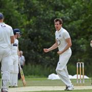 ABANDONED: Dunnington bowler Jonathan Anderson, who took the only wicket of a washout weekend in Yorkshire Premier League North, removing Yorkshire Academy captain James Wharton for one run. Picture: David Harrison