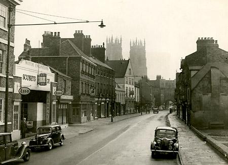 Bootham pictured in the 1950's. Scobey's Garage is on near left.