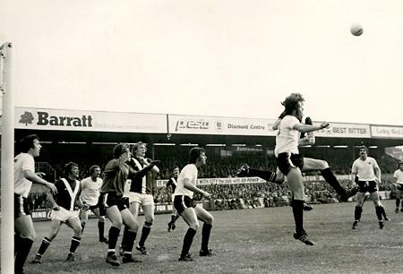 18/10/75 - York City 1, Bristol City 4: The Bristol defence is put under pressure as this City raid is repulsed.