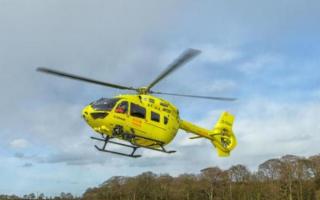 A motorcyclist has been airlifted to hospital after a crash on the B6480 at Buckhaw Brow between Giggleswick and the A65