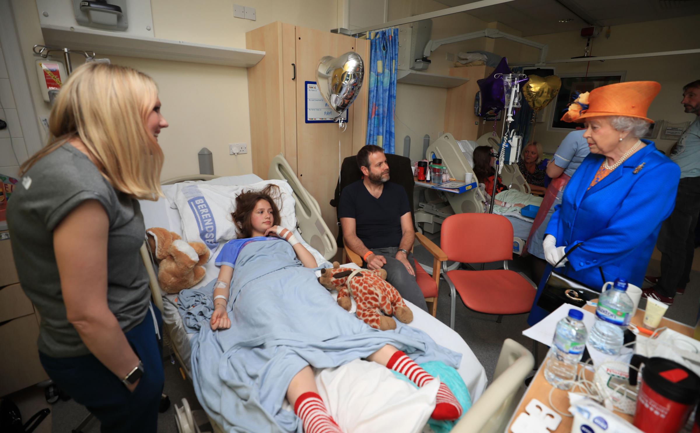 Queen meets Harrogate blast victim in hospital