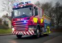 Two fire crews were called to the scene in Markington, near Harrogate