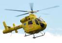 A motorcyclist was rushed to hospital by air ambulance after being injured in a collision on a North Yorkshire road today