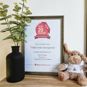 The award received by Tiddlywinks Nursery for being one of the top nurseries in Yorkshire