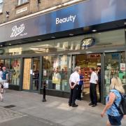 Boots in York's Coney Street this afternoon shortly before it re-opened