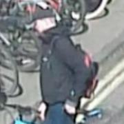 Police are asking for help identifying the man in the image