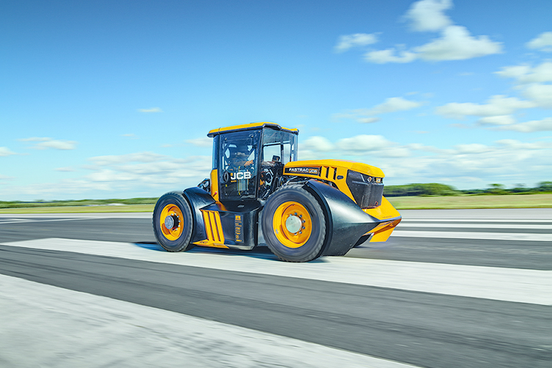 JCB tractor storms to new British record with Guy Martin behind the wheel