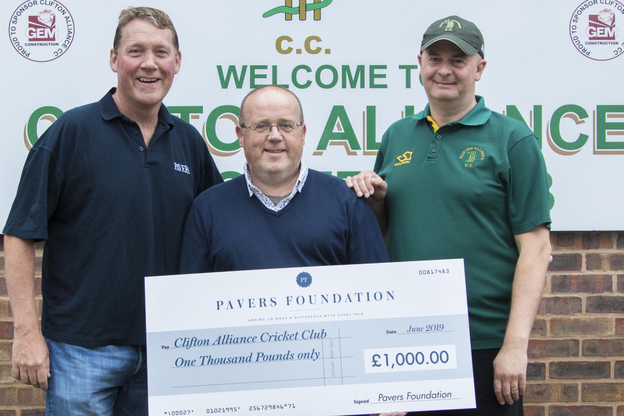 Clifton Alliance Cricket Club gets lifesaving boost from Pavers Foundation