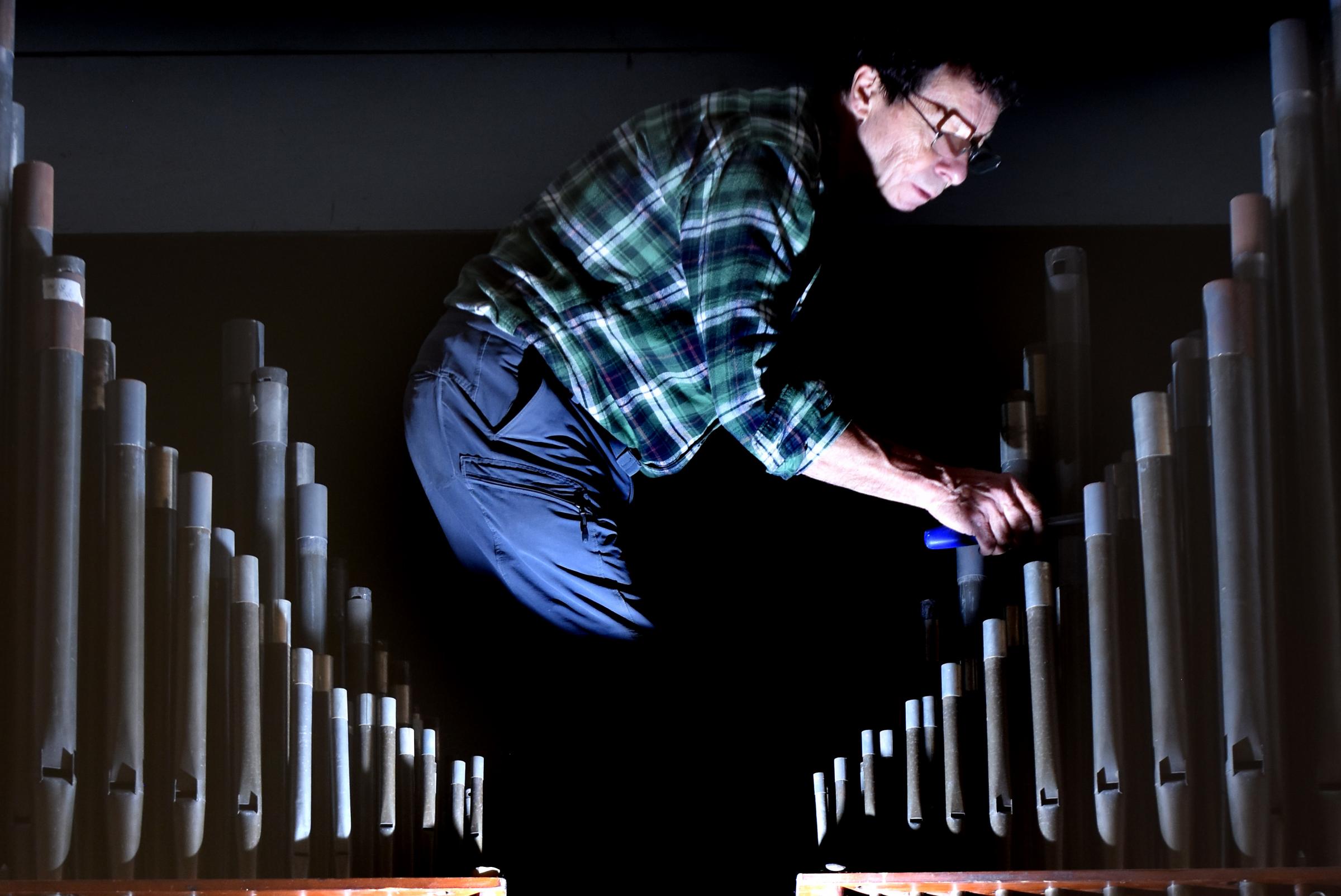 Fine-tuning under way as new organ installed at St Deny's Church