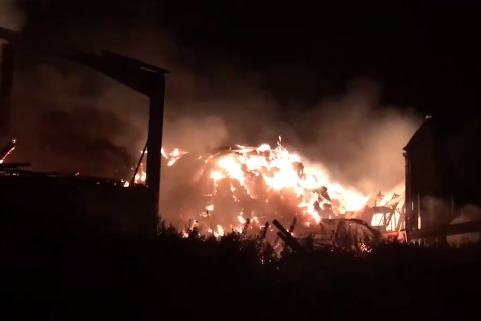 Huge barn fire at Raskelf tackled by firefighters from across region