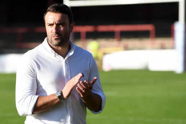 York City Knights coach James Ford applauds the fans at the end of the Betfred Championship play-off game against Featherstone Rovers at Bootham Crescent. Picture: John Rushworth\GCSPix