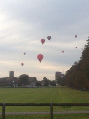 Hot air balloons over York during the Pennine Region Balloon Association meeting. Picture: Richard Jackson