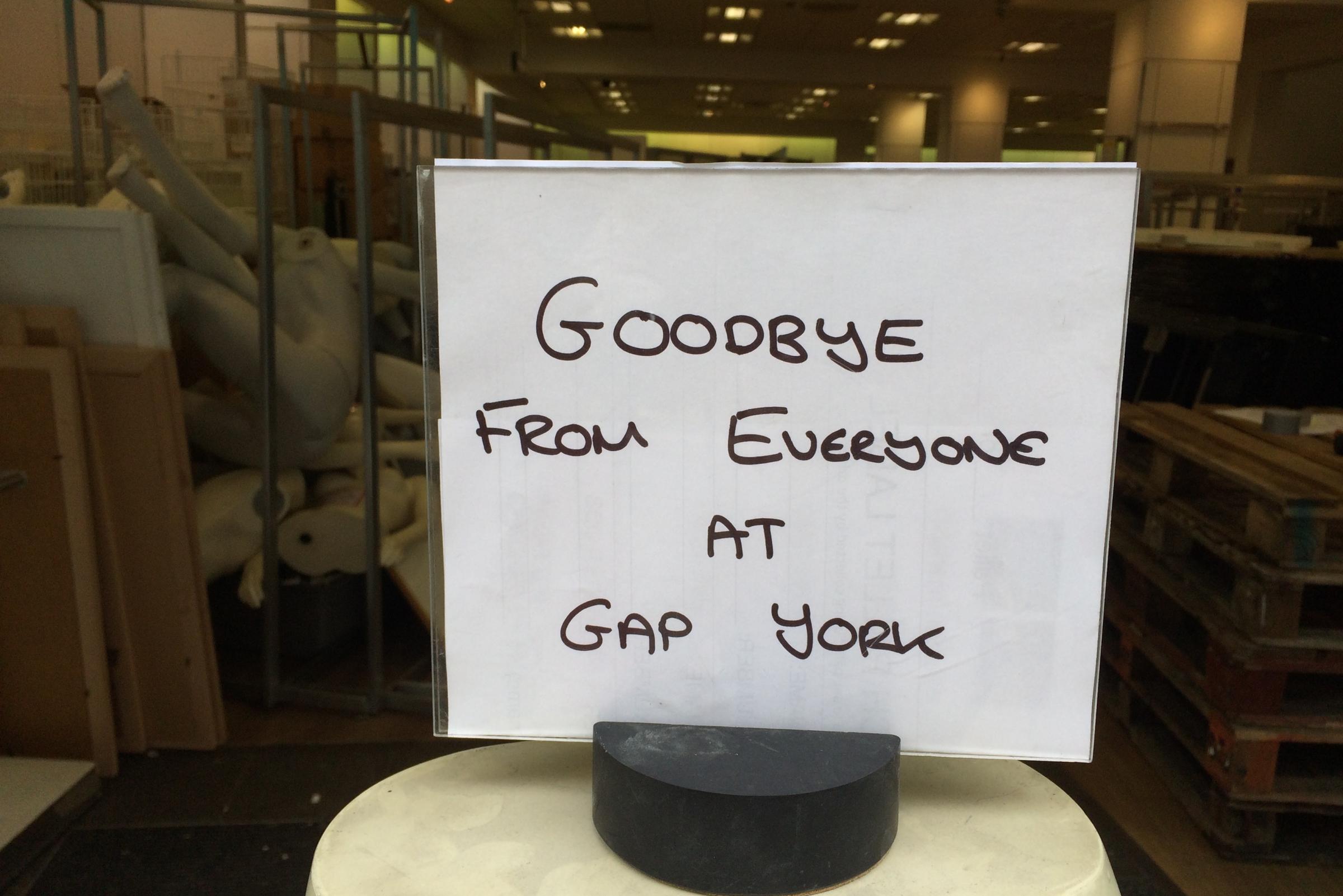 Gap store in York city centre closes down