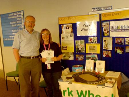 Geoff Mayne and Lorraine of York Wheels at a hospital open day. Picture: Keith Chapman