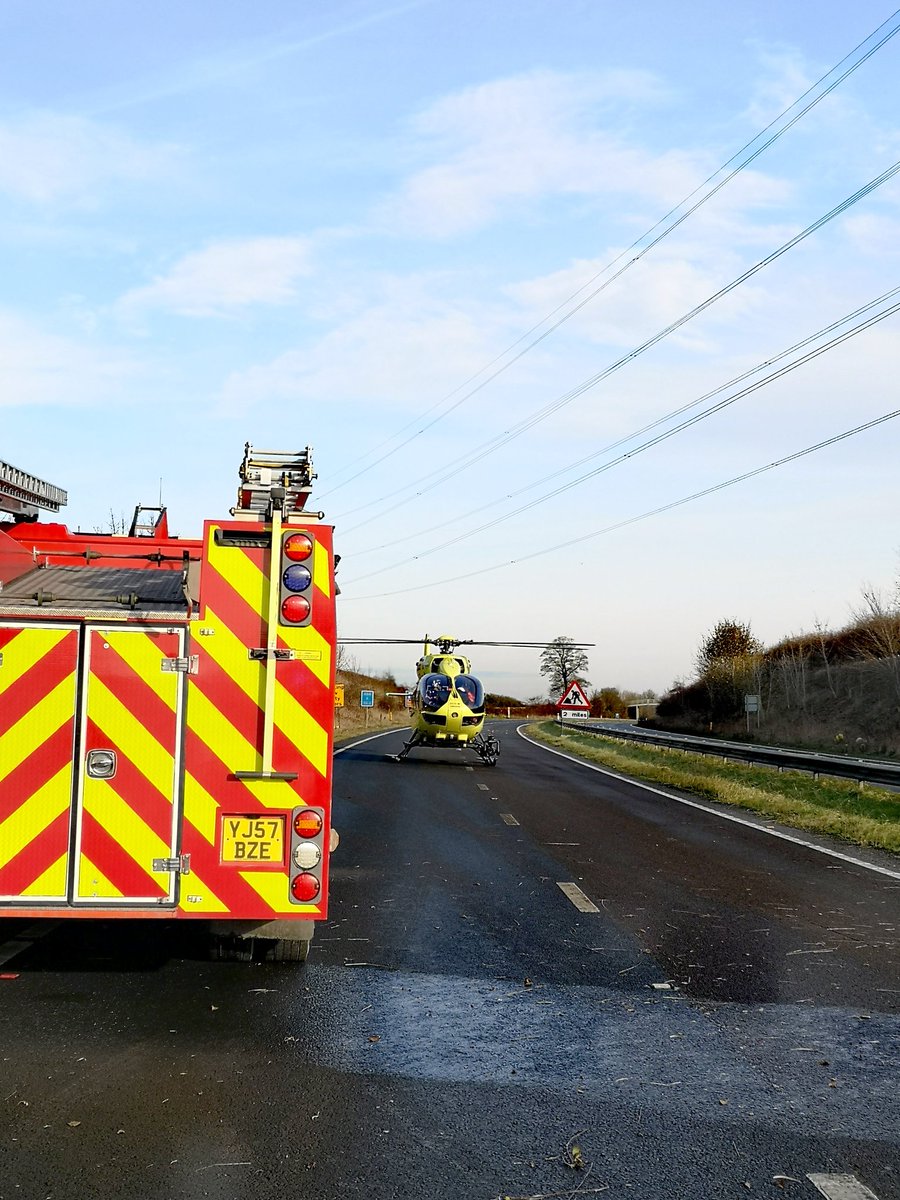 A64 eastbound closed near Malton after lorry crash - one person airlifted to hospital