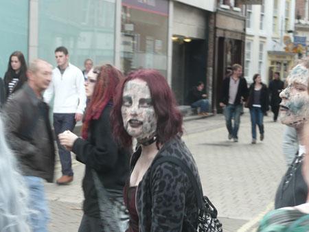 Zombies roam the streets of York. Picture: Robert Gipson