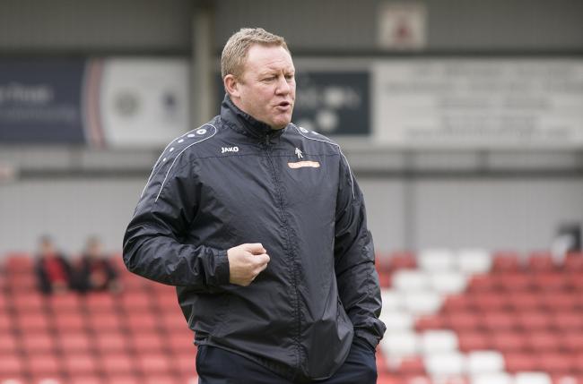 Steve Watson praised a solid, if occasionally unspectacular, win at Kidderminster Harriers. Picture: Ian Parker