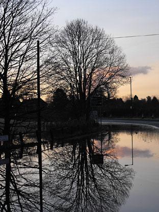 Flooding in Fulford. Picture: Matt Garland
