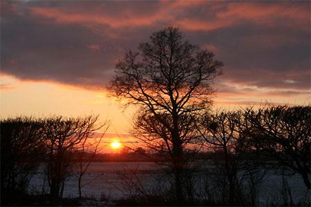 Sunset picture taken on Huby Road, by Helen Westaby