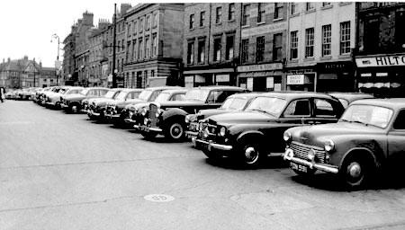Parliament Street, York, in the 1950s.  Interesting to compare not only the vehicles to today, but also how the buildings have changed.