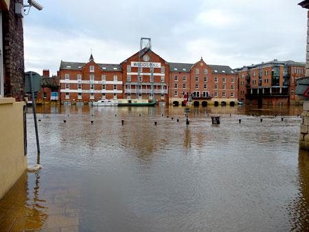 River Ouse floodwater in York. Picture: Nick Fletcher