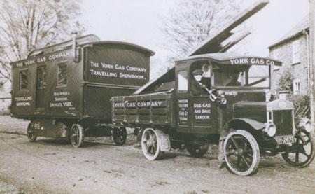 York Gas Company road show 1929 style.  The Davygate based company's slogan was 'Use gas and save labour.'