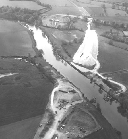 This picture was taken in May 1974 and shows the 'new' A64 being constructed over the River Ouse at Middlethorpe Ings.