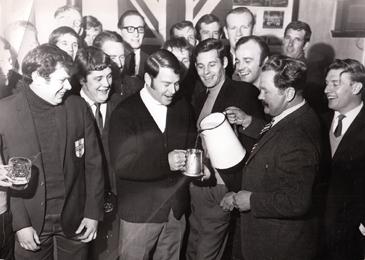 1969 York Railway Institute Rugby Union team tankard presentation