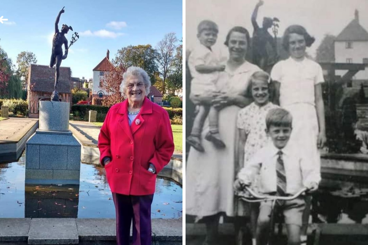 Lynnes mum Jean at Rowntree park aged 88 - and 8!