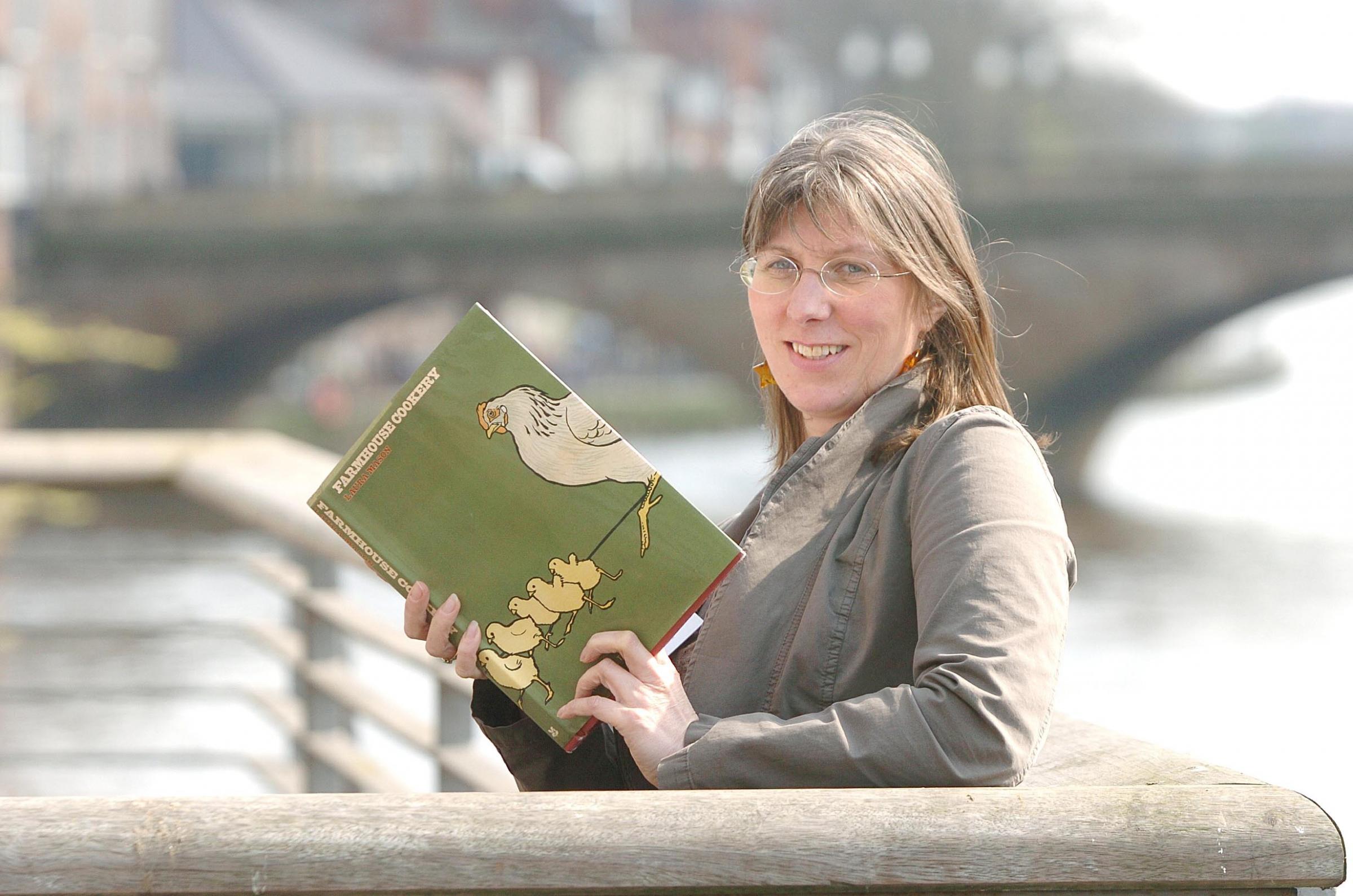 York food writer Laura Mason with a copy of Farmhouse Cookery in 2005 Picture: Mike Tipping