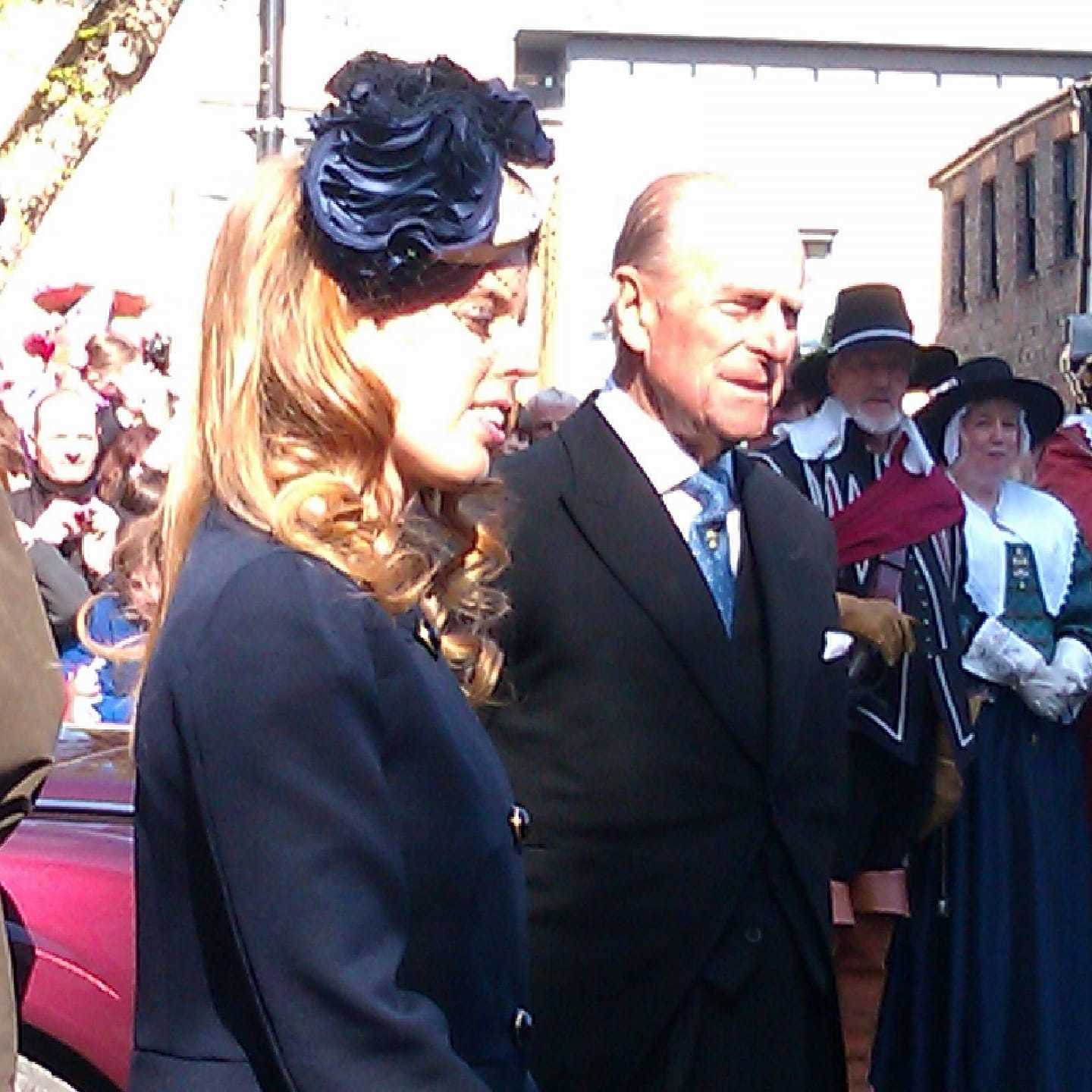 Prince Philip with Princess Beatrice at Micklegate Bar in York in April 2012 - his last visit to the city photo by Maxine Gordon