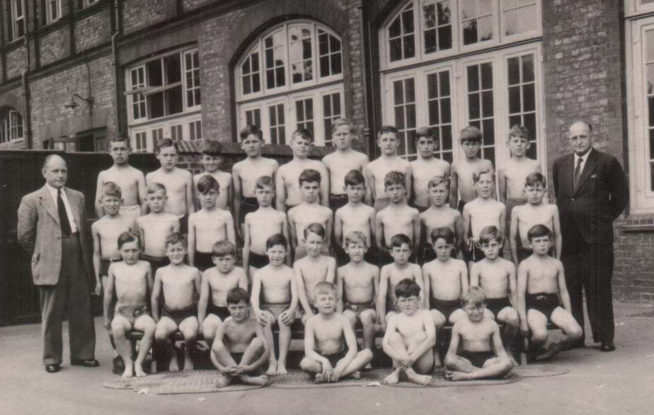 Fishergate School boys swim team 1949-50 photo from David Bland