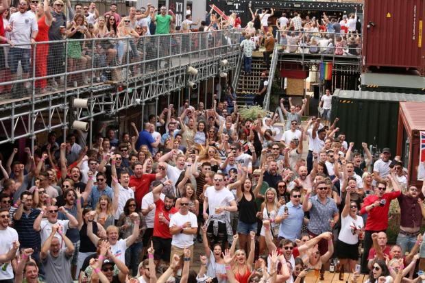 York Press: England fans enjoy watching the World Cup in 2018 at Spark:York