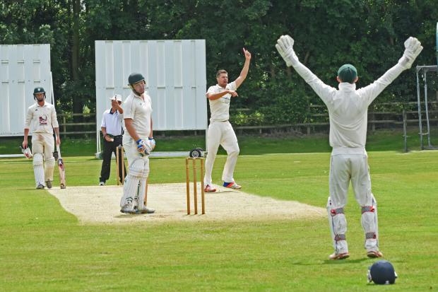 Jamie Butt, at the striker's end, top scored with 21 as Clifton Alliance were defeated at table-toppers Knares-borough. Picture: Nigel Holland