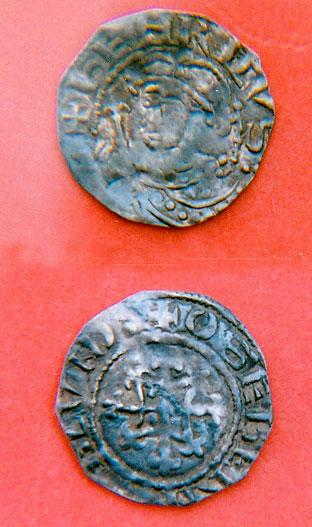 Two of the coins which were minted in the reign of Henry I