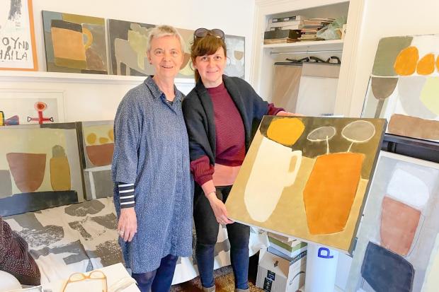 York artist Carol Douglas, left, with According To McGee co-director Ails McGee