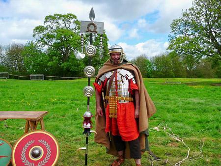 Roman Soldier at the Malton Roman Festival at Orchard Fields. Picture: Nick Fletcher
