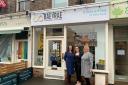 From left pictured outside the Bishopthorpe Road business are Lesley Collins Georgia and Tracey