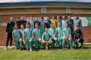 The successful Wigginton Grasshoppers squad celebrate winning the Senior Challenge Trophy. Picture: Mark Crow