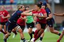 England's Tatyana Heard hands off USA's Rachael Johnson at Exeter's Sandy Park. Picture: David Davies/PA Wire