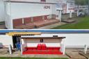 Selby Town's dugout area before and after the installation