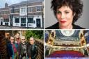 Acts and venues for York Alive: left to right, top:  York Vaults and Ruby Wax, bottom, Miles Salter and the Chain Gang and the Grand Opera House, York