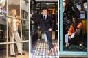 Models took over shop windows in York as fashion week returned to the city