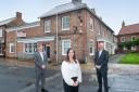 (L_R) Pictured outside Trading House are: Northminster Holdings managing director, George Burgess; Barry Crux & Co chartered surveyor, Rosie Crux and Northminster Holdings development surveyor, Alastair Gill.