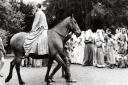 Bishopthorpe 1956 Pageant - Scrope on the 'sorry horse'