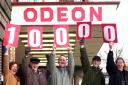 February 2004: Save the York Odeon: campaigners celebrate collecting 10,000 petition signatures to save the York cinema.(From left) Gail Bainbridge, Colin Jeffrey, Tim Addyman, Derek Atkins and Rick Shaw.