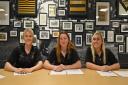 York Valkyrie's Tara Jane Stanley, Sinead Peach and Liv Wood have signed professional contracts in a BWSL first.